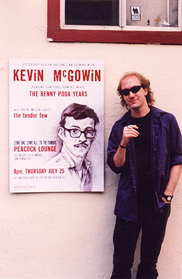 Kevin McGowin outside Peacock Lounge on Haight Street, San Francisco